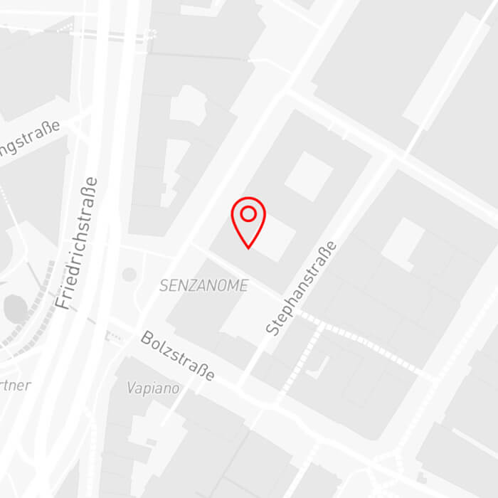 A map of Stuttgart with the location of Phoron marked on it