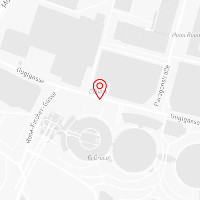 A map of Vienna with the location of Phoron marked on it