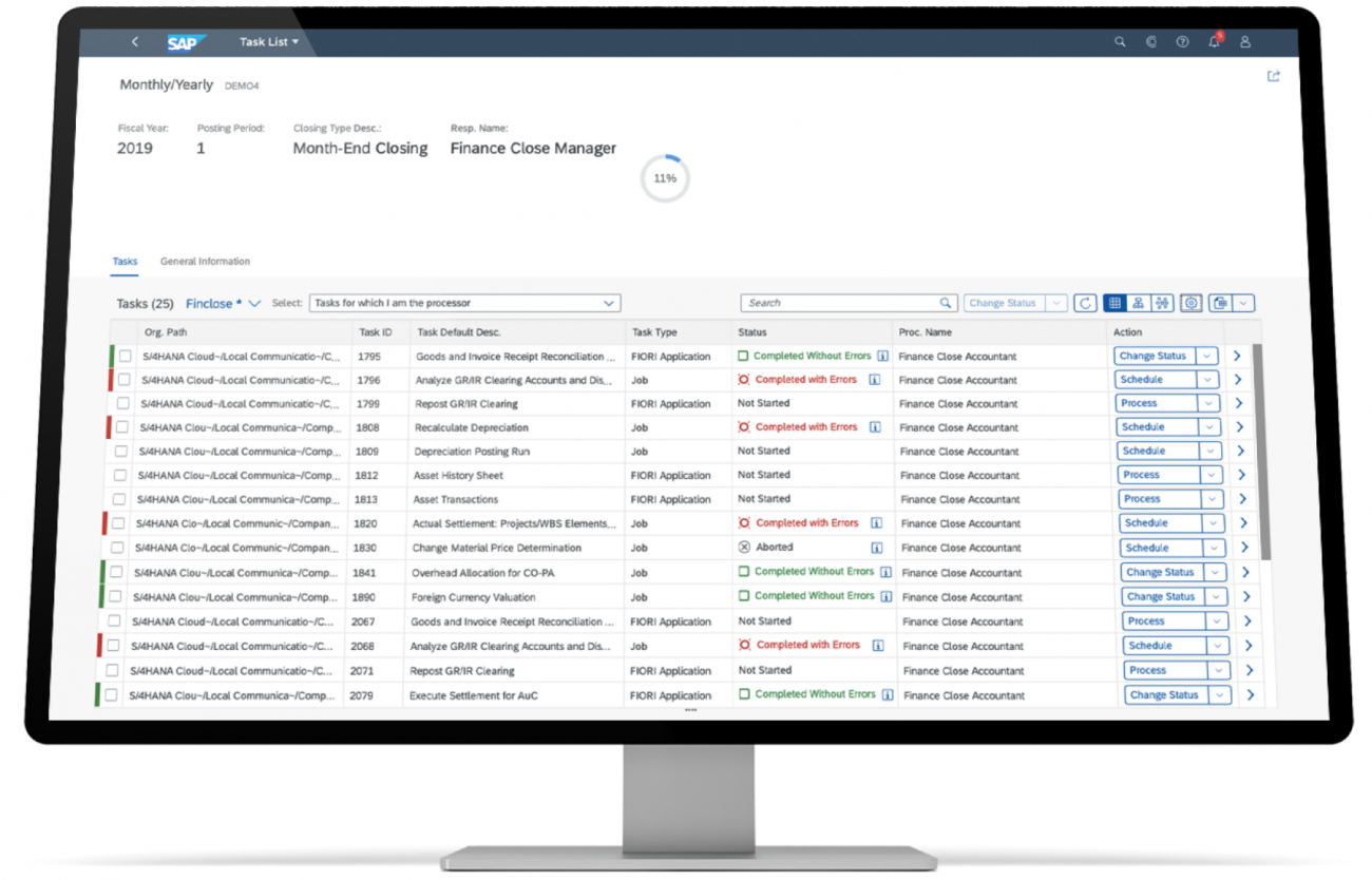 SAP Advanced Financial Closing Cockpit